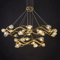 Lustre LED en cristal de luxe pour éclairage intérieur modernisé