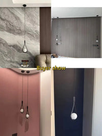 Suspension boule de verre pour une chambre élégante