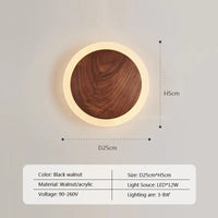 Applique murale LED NORDICHIC en noyer
