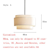 Lustre japonais en tissu LED modernes.