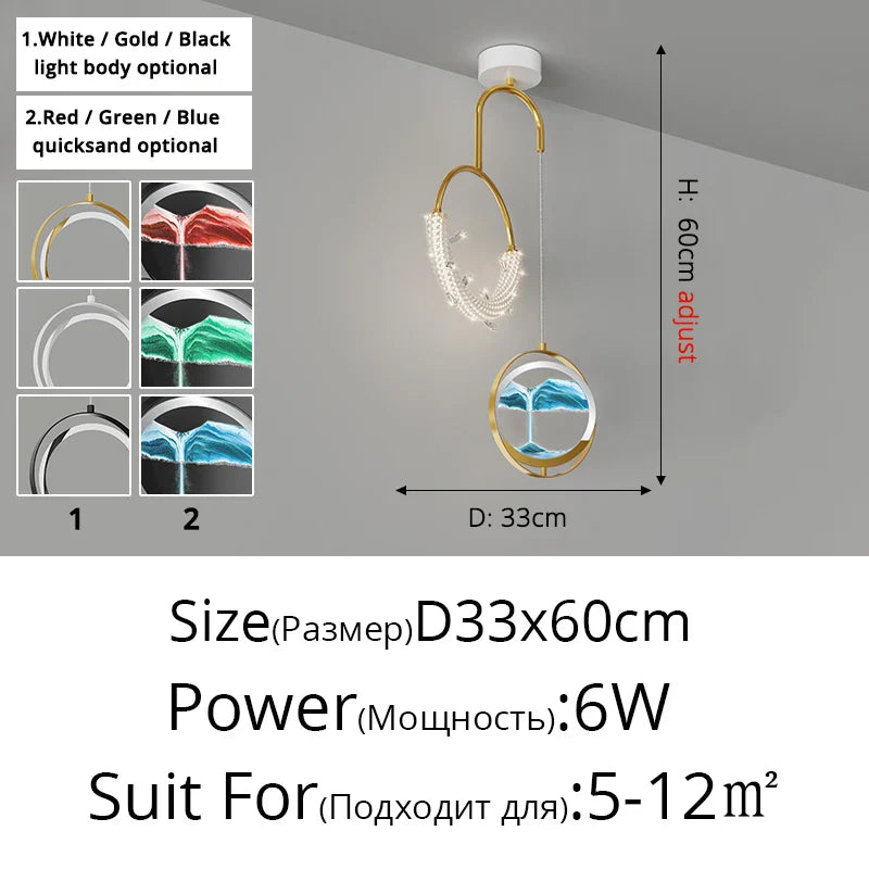 Lustre Nordique Moderne Minimaliste "Petits Sables Mouvants"
