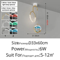 Lustre Nordique Moderne Minimaliste "Petits Sables Mouvants"