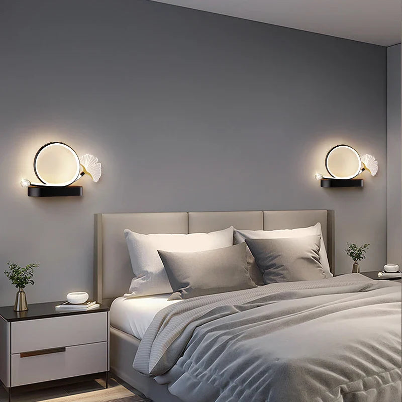 Applique Murale LED Tricolore Ginkgo : Protection des Yeux et Design Élégant