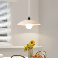 Suspension LED nordique minimaliste blanc.