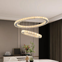Lustre Moderne en Cristal Luxueux - Luminaires Décoratifs Haute Gamme