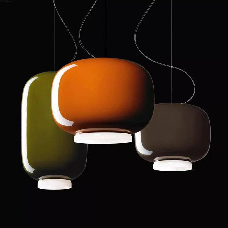 Suspension LED en verre au design scandinave contemporain