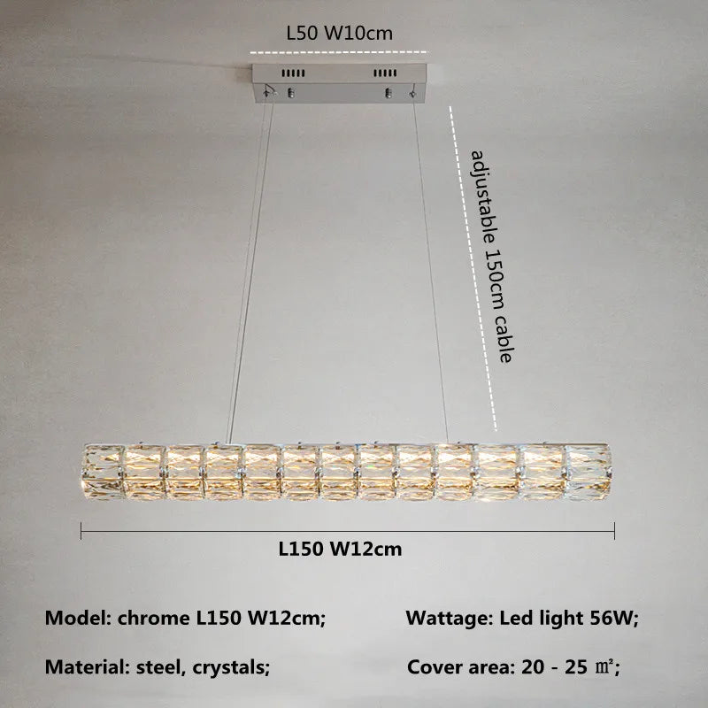 Lustre Moderne LED en Cristal K9 - Art Décor Maison