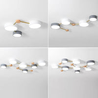 Lustre LED en Bois Nordique - Design Simple et Créatif