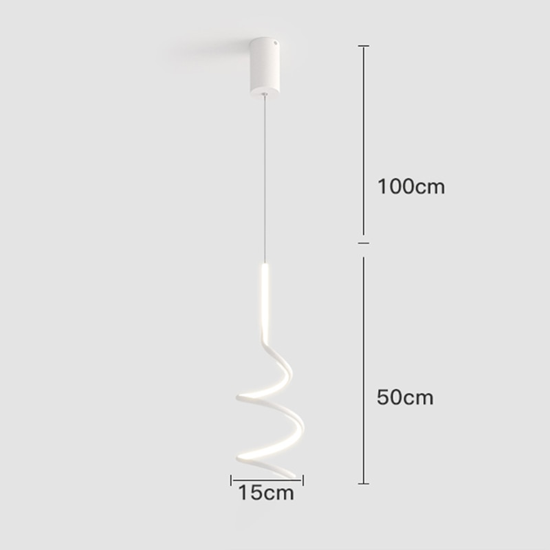 Suspension LED Ondulée Polino