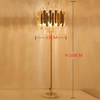 Applique murale LED en cristal doré de style moderne