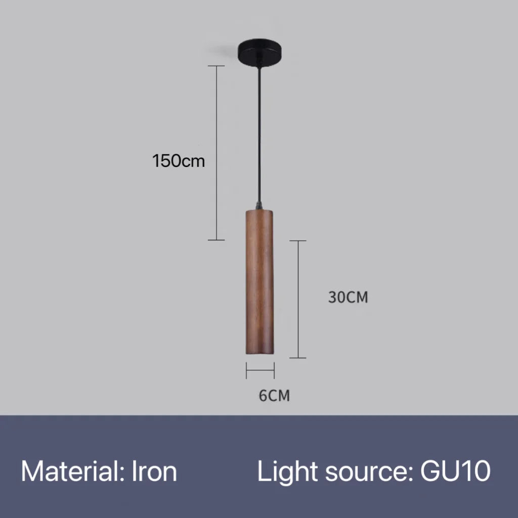 Suspension LED Grain de Bois - Style Nordique Moderne