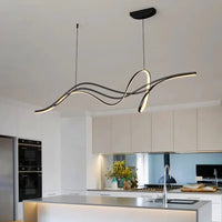 Lustre LED design à intensité variable pour éclairage intérieur.