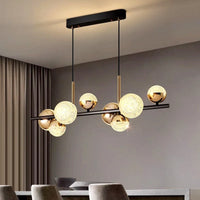Lustre Moderne en Verre LED pour Déco Intérieure