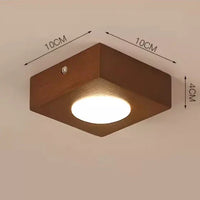 Plafonnier LED carré en bois et acrylique - Luminazia
