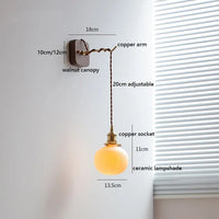 Applique Murale LED Noyer Cuivre - Élégance Moderne