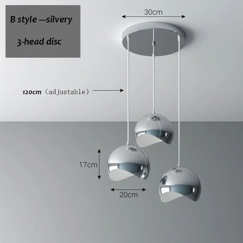 Suspension LED élégante à triple tête