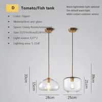 Lustre LED en verre industriel