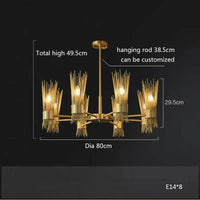 Lustre en Cuivre Lumineux LED pour une Décoration Maison Créative