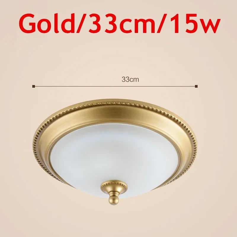 Plafonnier LUMIÈRE D'AMBIANCE LED rond or/noir/Bronze pour couloir salon cuisine