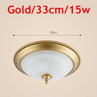 Plafonnier LUMIÈRE D'AMBIANCE LED rond or/noir/Bronze pour couloir salon cuisine