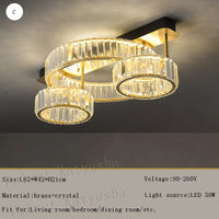 Plafonnier de Luxe en Cuivre et Cristal - Lampara de Techo 2024
