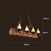 Lustre LED rétro industriel antique LOFT Bar Vintage Art bois E27