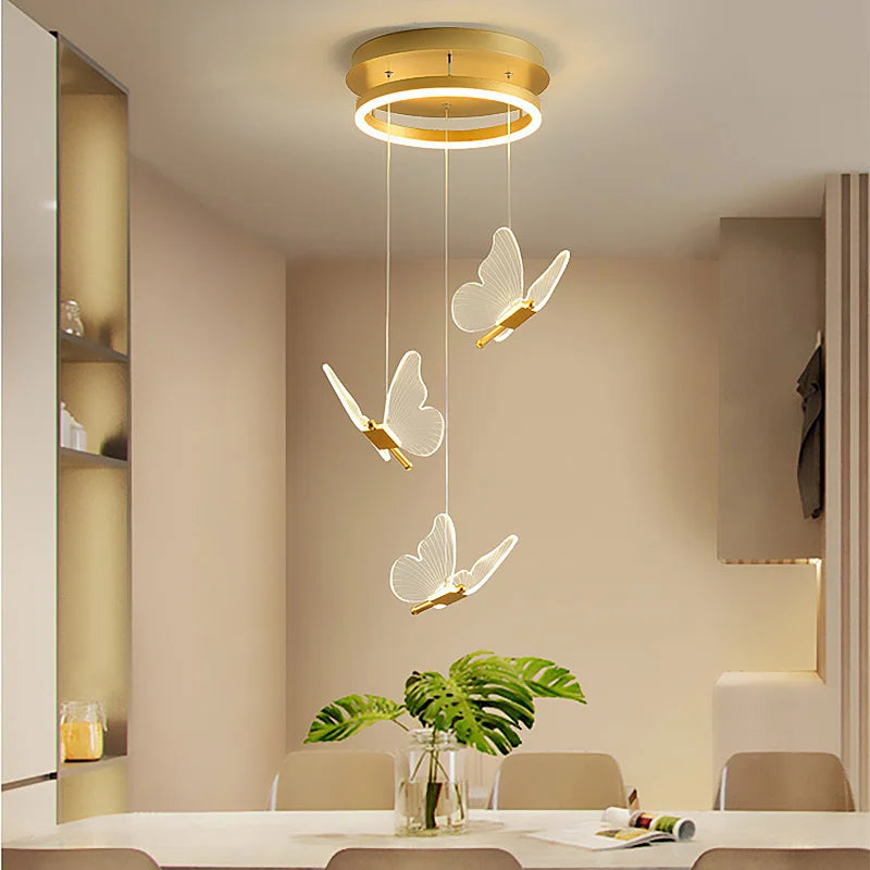 Suspension LED papillon nordique