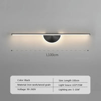 Applique murale nordique minimaliste LED - Longueur élégante