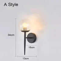 Applique murale boule de LED nordique - Lumières de verre pour escaliers et chambres