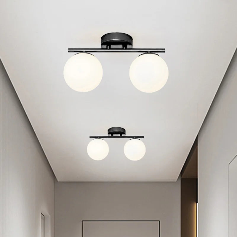 Lustre nordique en fer et verre pour une décoration moderne et créative