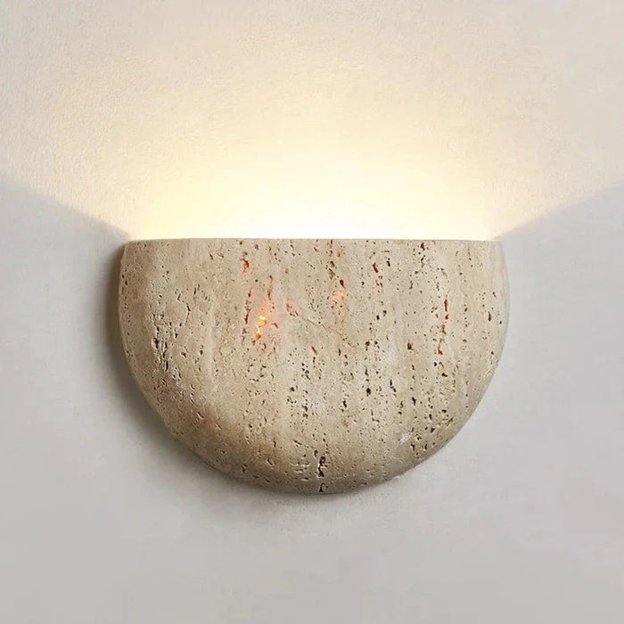 Applique murale LED "Éclairage d'époque médiévale" en pierre naturelle