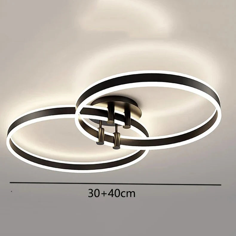 Plafonnier LED intelligent nordique pour une décoration de maison moderne.
