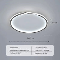 Plafonnier LED Bois Net Rouge