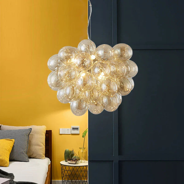 Lustre Moderne Moonriver en Verre Suspendu - Élégance Décorative