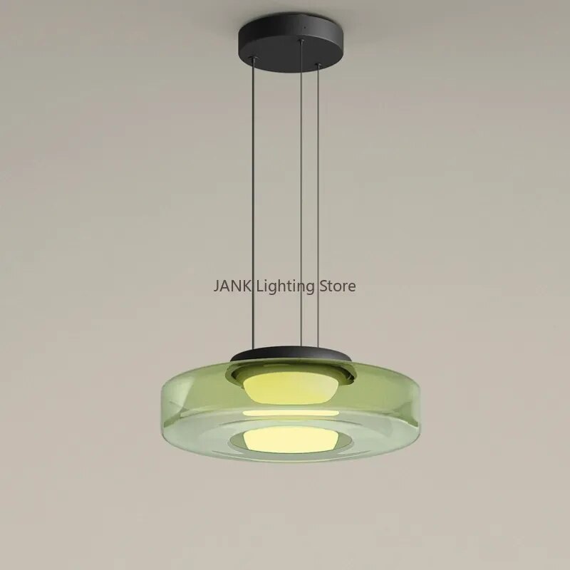 Lustre en verre italien minimaliste