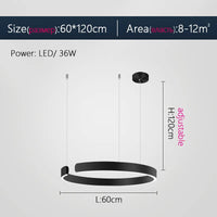 Lustre Anneau Nordique LED Réglable pour Salle à Manger - Collection Maison Luminaires