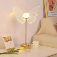 Lampe à poser vintage en métal doré Anila LED