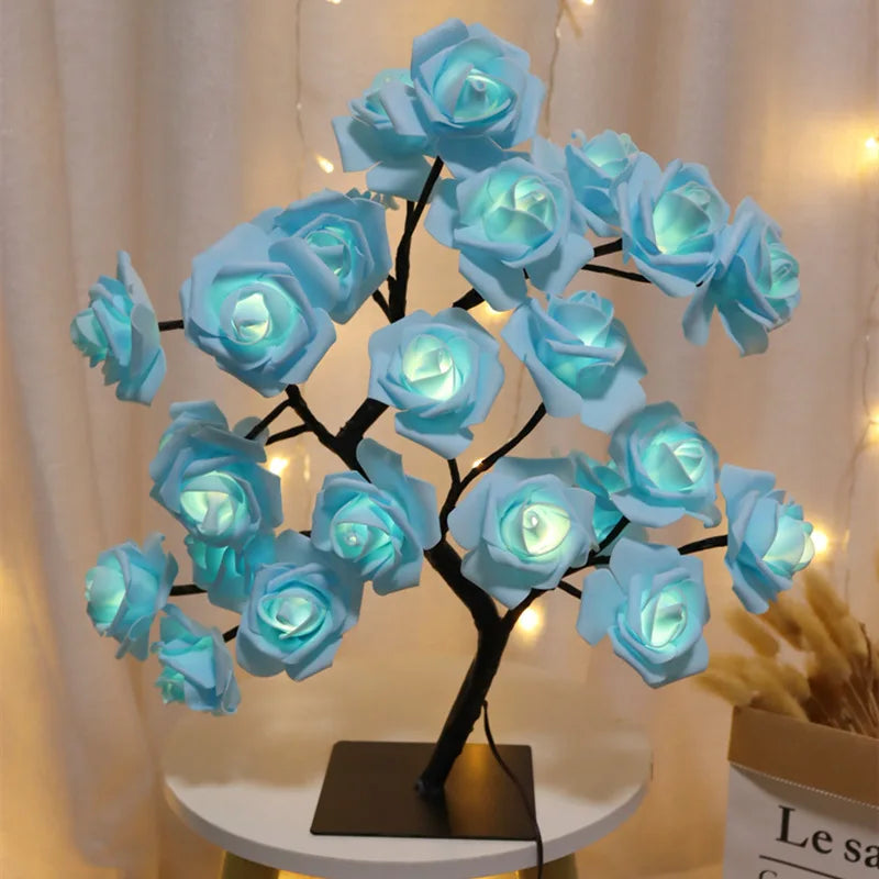 Lampe de table LED Nordique Cherry Blossom Crystal Veilleuse