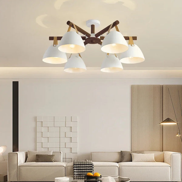 Lustre LED Nordique en Bois Premium