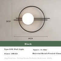Lustre LED Moderne Nordic Gold & Black
