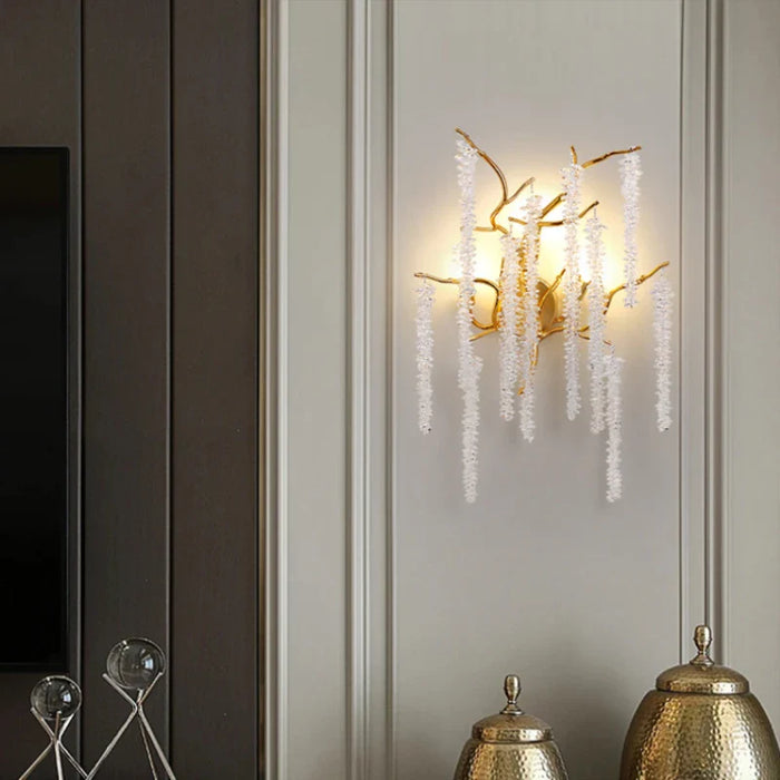 Applique murale LED moderne design Art déco en cristal - Luxe Brillant