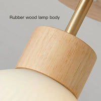 Plafonnier LED Nordico en Bois et Verre