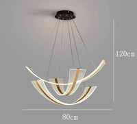 Lustre design contemporain pour salle à manger avec éclairage intérieur LED décoratif