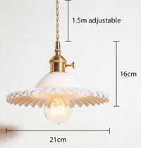 Suspension conique en verre contemporaine Edison.