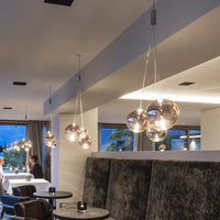 Suspension LED Sandyha avec Boules de Verre pour Décoration Intérieure
