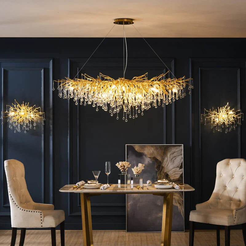 Lustre en Cristal LED de Luxe Moderne pour un Intérieur Élégant