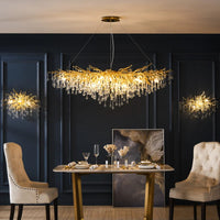 Lustre en Cristal LED de Luxe Moderne pour un Intérieur Élégant