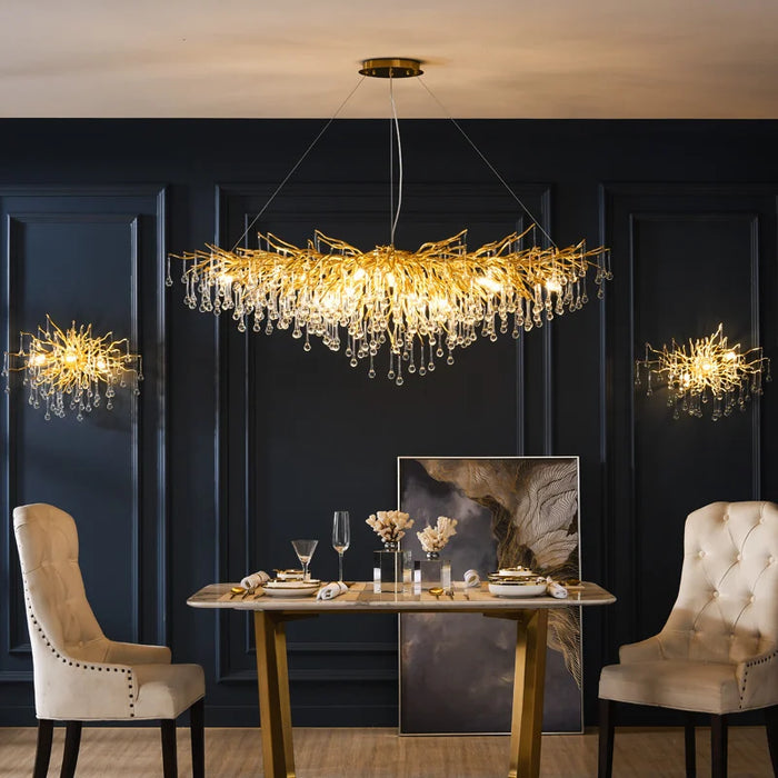 Lustre en Cristal LED de Luxe Moderne pour un Intérieur Élégant