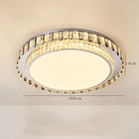 Plafonnier LED de Luxe en Cristal Rond Moderne