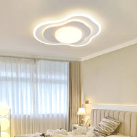 Plafonnier Luxe LED pour Chambre Principale - Blanc Bois Crème